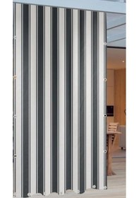 Resim Gencer Home Balkon Perdesi Metal Kuş Gözü Ölçü Seçenekli Gri Beyaz Gri - Beyaz 