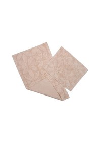 Resim Fialka Banyo Paspas 2'li Çiçek Desenli Açık Kahverengi 