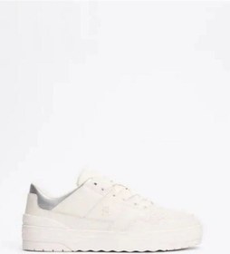 Resim Tommy Hilfiger Deri Renk Bloklu Basketbol Sneaker Beyaz 