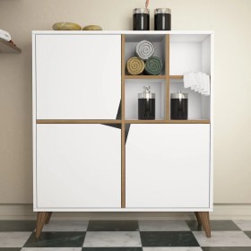 Resim Variant Pulse Çok Amaçlı Dolap Kitaplık Beyaz Kahve 
