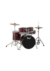 Resim Pearl Rs525sc/c91 - Roadshow Red Wine 5 Parça 22b/10t/12t/16f/14s Aksamlı & Zilli Akustik Davul Seti 