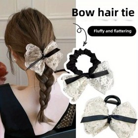 Resim 2 Sevimli Fiyonk Saç Lastikleri, Fiyonk Tokaları ve Elastik At Kuyruğu Tutucu Seti ile Moda Bandana - Günlük Kullanım ve Partiler/Düğünler İçin 