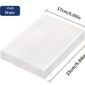 Resim 50 adet/takım BPA'sız Kabartmalı Vakumlu Poşetler Dokulu Vakumlu Poşetler Gıda Tazeleme Vakumlu Plastik Kapama Poşetleri Pompalama Sıkıştırma Kapama Poşetleri Pişmiş Gıda Ev Kapama Poşetleri Gıda Vakumlu Poşetler 