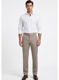 Resim UKİ Bej Comfort Fit Klasik Pantolon 