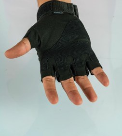 Resim Combat Tactical Outdoor Kesik Parmaksız Eldiven Asker Polis Dağcı Sporcu Bisikletçi Kemik Eldiveni - 