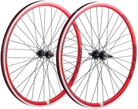 Resim Hsgl Bisiklet 26 mtb Kırmızı çift Kat V Fren 36 D Jant Seti Hazır Akort Yapılı jnt 463 