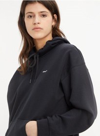 Resim Levi's Kadın Kapüşonlu Siyah Sweatshirt - 001tz-0000 001 