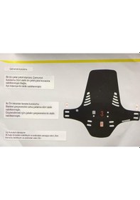 Resim Wake Mtb Bisiklet Çamurluk Trekking Ön Veya Arkaya Takılabilir 4 Adet Cırt Kelepçe Hediyeli Skulls Kurukafa Siyah - Gri 