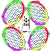 Resim Poke Pixel Ledli Oval Hoparlör Kapak Gümüş 4 Adet Poke PK-6302 