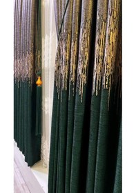 Resim Pano Fon Perde Zümrüt Yeşili Fon Perde Sık Pile 1/3 Tek Kanat Zümrüt Yeşili 