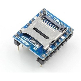 Resim Wtv020 Mini Mp3 Wav Player Modülü Micro Sd 1g Tf Kart Ses Müzik Çalma Kartı16 Bit Pwm Dac 3w 