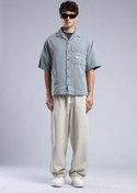 Resim Beli Lastikli Baggy Pantolon 