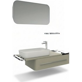 Resim Angel Lavabo Dolabı 120 Cm Plazzo Ve Led Ayna Taş 