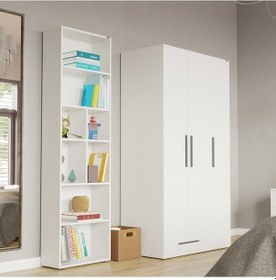 Resim White 3 Kapaklı Tek Çekmeceli Gardırop-mat Beyaz 103x187x52 Cm Gxyxd 