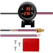 Resim Suntek Araba Kamyon Su Sıcaklığı Göstergesi Voltaj Ölçer 