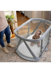 Resim Ingenuity 3'ü 1 Arada Uyku Çözümü - Taşınabilir Beşik, Oyun Parkı ve Gölgelik Çok Fonksiyonlu Gri 
