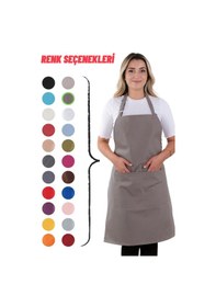 Resim Sevilya Simple Ayar Askılı Mutfak Önlüğü Antrasit 