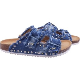 Resim Zımbalı Taşlı Mantar Terlik Kalıbı 1 Numara Küçüktür Lacivert 