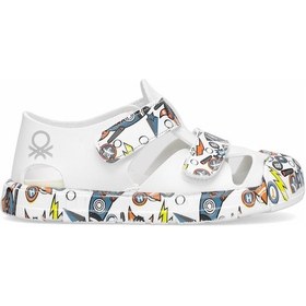 Resim Benetton Bn-1410 Patik Erkek Çocuk Düz Sandalet Beyaz - Mavi Beyaz - Mavi 