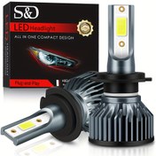 Resim S&D 2 adet H7 H4 H11 LED Otomatik Lambalar H1 H8 H9 9005 HB3 9006 HB4 Ampul Canbus LED 9004 9007 H13 9012 Hir2 Araba Işığı 20000LM Mini Boyutlu Otomatik LED Lambası Süper Parlak COB Çipleri 