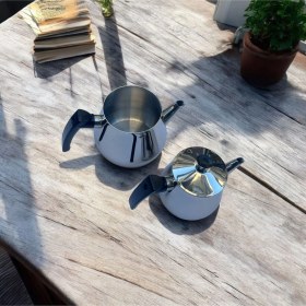 Resim Bambum Harmony Orta Boy Çelik Çaydanlık Takımı Siyah Siyah 