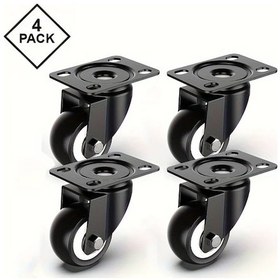 Resim Dashanshop 4 Adet 1.5 Inç Frenli Ağır Hizmet Döner Tekerlek Mobilya Donanımı 