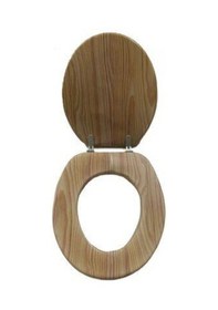 Resim Classic full ahşap desen klozet kapağı 