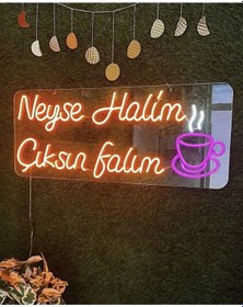 Resim Neyse Halim Çıksın Falım Yazılı Neon Led Renkli 