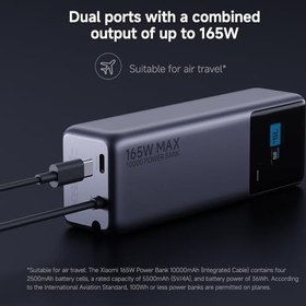 Resim Xiaomi 165W Power Bank 10000mAh (Dahili Kablo) 