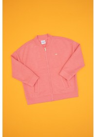 Resim U.S. Polo Assn. Kız Çocuk Neon Pembe Fermuarlı Örme Hırka 50317869-VR105 