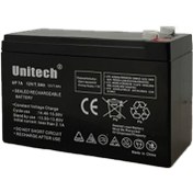 Resim UNITECH 12 Volt 7 Amper Bakımsız Kuru Akü 12v-7ah 