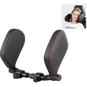 Resim Sones Çocuklar Ve Yetişkinler İçin Araba Koltuğu Kafalığı Araba Boyun Yastığı Uyku Yan Kafalığı Siyah Kırmızı 