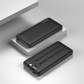 Resim Shaza 10.000 mAh 4in1 Smart Chip Powerbank Siyah 
