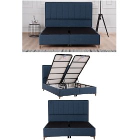 Resim Kilim Mobilya Gold Therapy Sandıklı Baza Başlıksız Renk Mavi 160x200cm Baza 