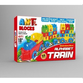 Resim Eğlenirken Öğreten Alfabe Tren Blocks Set - 52 Parça 