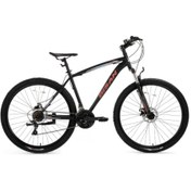 Resim Bisan LEON Mekanik Disk fren 27,5" jant 48cm kadro Matsiyah/Kırmızı Dağ Bisikleti 