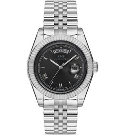 Resim Rms Zeitmeister Rms.1.ag1349.05 Takvim Ve Gün Göstergeli Romen Rakamlı 5 Atm Suya Dayanıklı Çelik Kasa Metalik Renk Erkek Kol Saati Metalik 