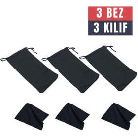 Resim Skygo ModaCar 3 Adet Gözlük Kılıfı + Bez Seti 