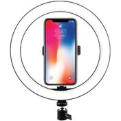 Resim Tenfowee 26cm 3 Renk Aydınlatma 360 Dönüşümlü Led Yüz Aydınlatıcı + Telefon Tutucu İçeren Canlı Yayın Tripodu 