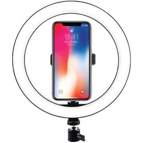 Resim Tenfowee 26cm 3 Renk Aydınlatma 360 Dönüşümlü Led Yüz Aydınlatıcı + Telefon Tutucu İçeren Canlı Yayın Tripodu 