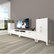 Resim Decoraktiv Eko 9220 Mdf Gold Tv Ünitesi Tv Sehpası - Parlak Beyaz 