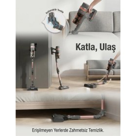Resim Fantom Quantum P Dikey Şarjı Süpürge Islak ve Kuru Mop Özelliği, LED Işıklı Turbo Başlık Fantom Tr Garantili 
