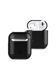 Resim Apple Uyumlu AirPods 2 2.nesil 3in1 Kılıf - Siyah Düz Renkli 