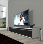 Resim Decoraktiv Eko 140t Mdf Tv Ünitesi Tv Sehpası - Beyaz - Siyah 