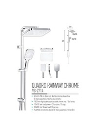 Resim Valtemo Quadro Rainway Chrome Robot Duş Seti Siyah 