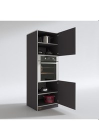 Resim Kenzlife ankastre fırın dolabı bige gri mutfak banyo kiler 