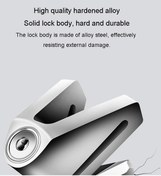 Resim Sones Elektrikli Araç Üçgen Disk Fren Kilidi Evrensel Alaşımlı Çelik Hırsızlığa Karşı Kilit Scooter Asma Kilit Gümüş 