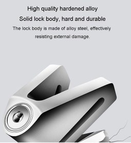 Resim Sones Elektrikli Araç Üçgen Disk Fren Kilidi Evrensel Alaşımlı Çelik Hırsızlığa Karşı Kilit Scooter Asma Kilit Gümüş 