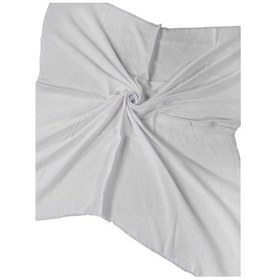 Resim Mim Eşarp Enba Flamlı Yazma %100 Pamuk Nefes Alan Doğal Kumaş Beyaz 