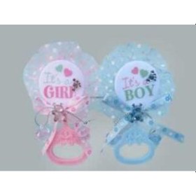 Resim Çıngırak Süslü Pembe 1 Adet 